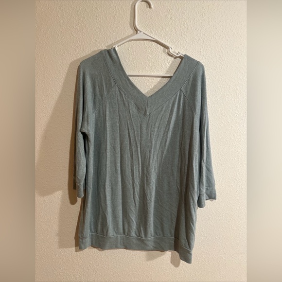 Wantable oversized v-neck sweater light blue - Picture 3 of 3